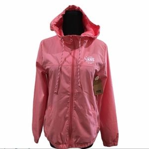 Vans kastle windbreaker pink jacket size xs